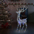 vidaXL Świąteczny renifer XXL, akryl, 250 kolorowych diod LED, 180 cm
