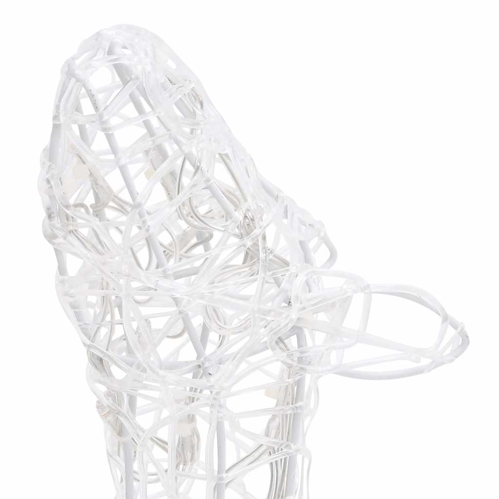 vidaXL Świąteczne renifery, akrylowe, 300 ciepłych białych diod LED