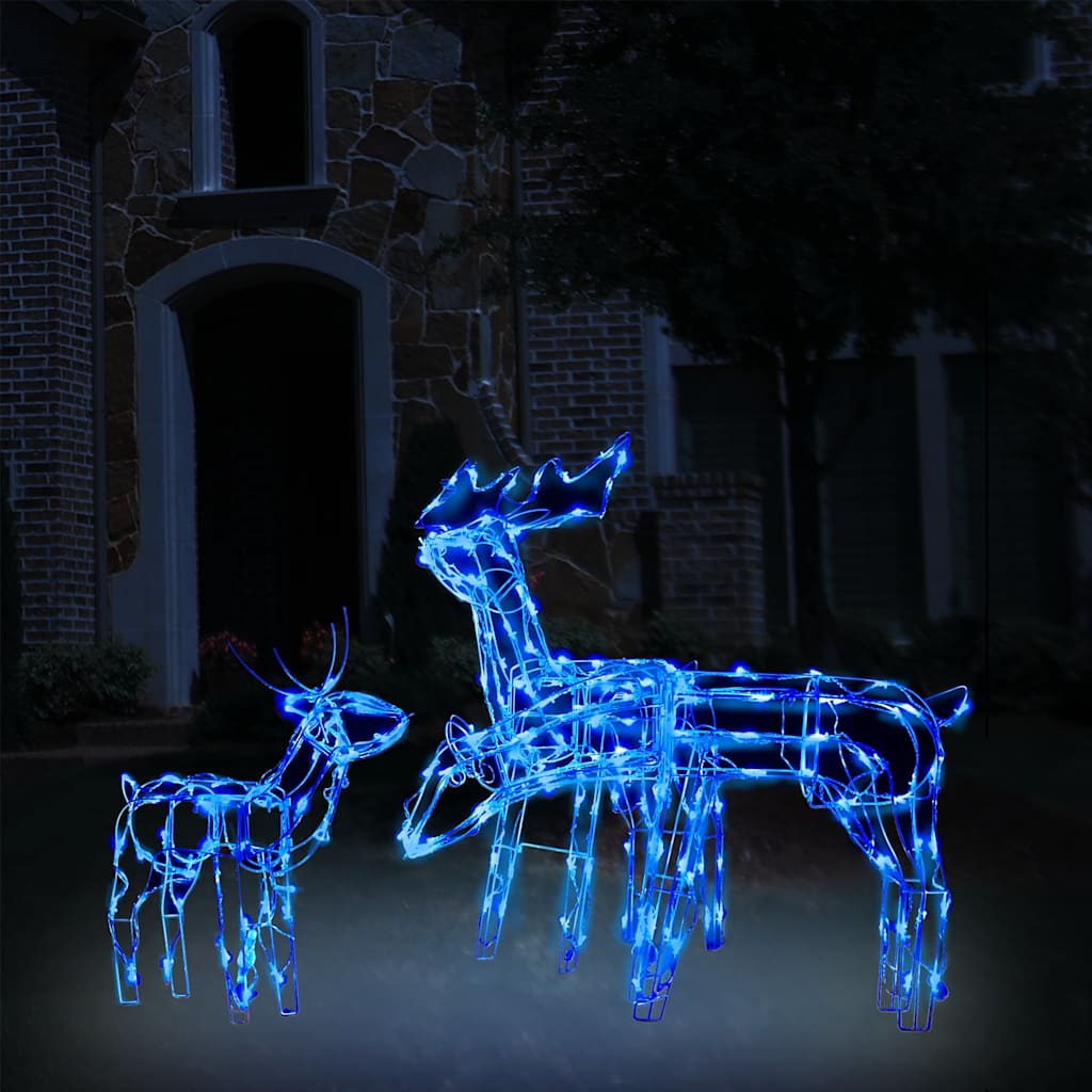 vidaXL 3 świąteczne renifery z lampek, 229 diod LED