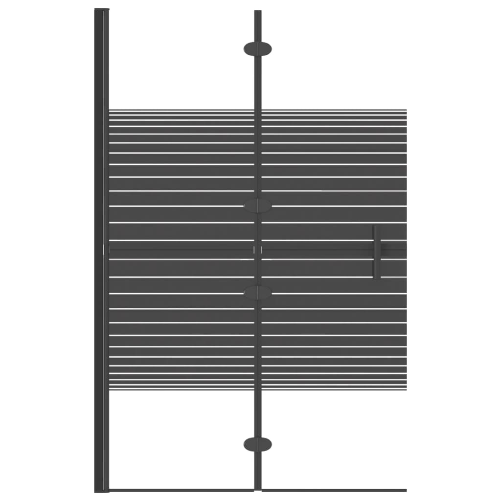 vidaXL Składana kabina prysznicowa, ESG, 80x140 cm, czarna