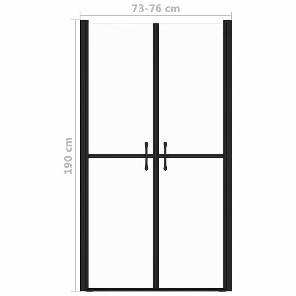 vidaXL Drzwi prysznicowe, przezroczyste, ESG, (73-76)x190 cm