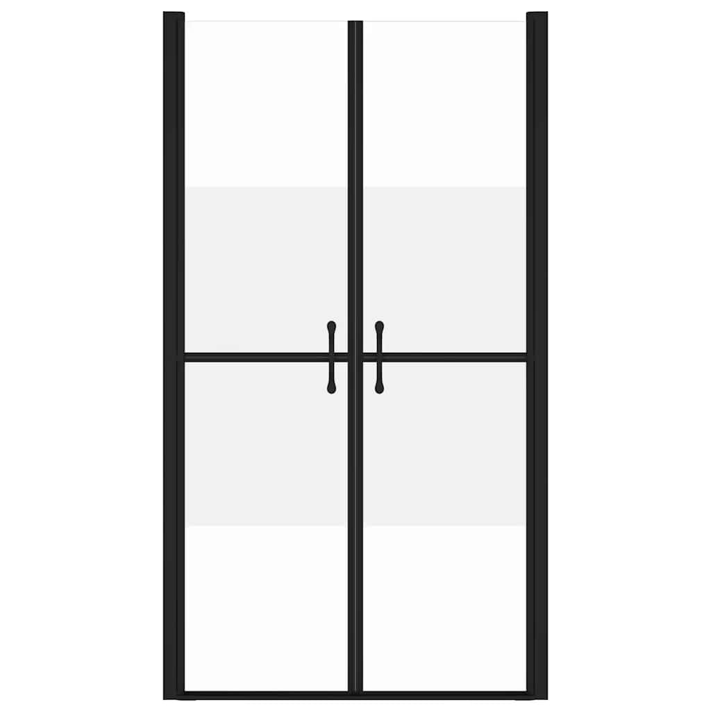 vidaXL Drzwi prysznicowe, szkło częściowo mrożone, ESG, (68-71)x190 cm