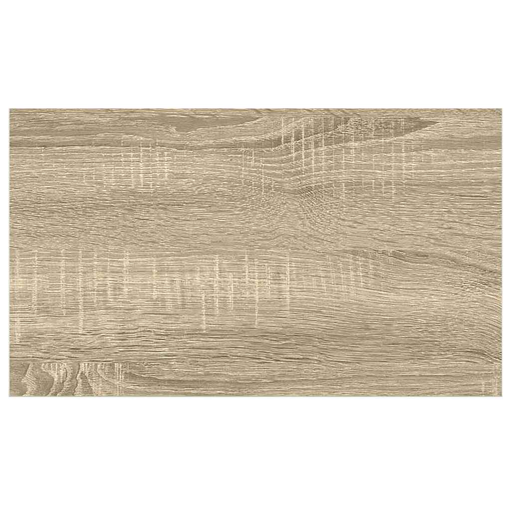 vidaXL Półka ścienna, dębowo-biała, 40x23,5x3,8 cm, MDF