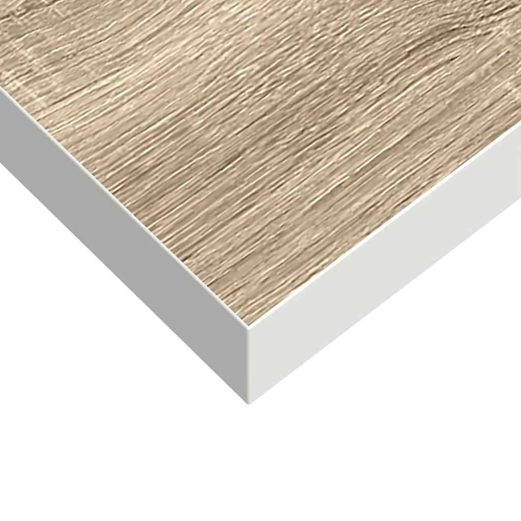 vidaXL Półka ścienna, dębowo-biała, 40x23,5x3,8 cm, MDF