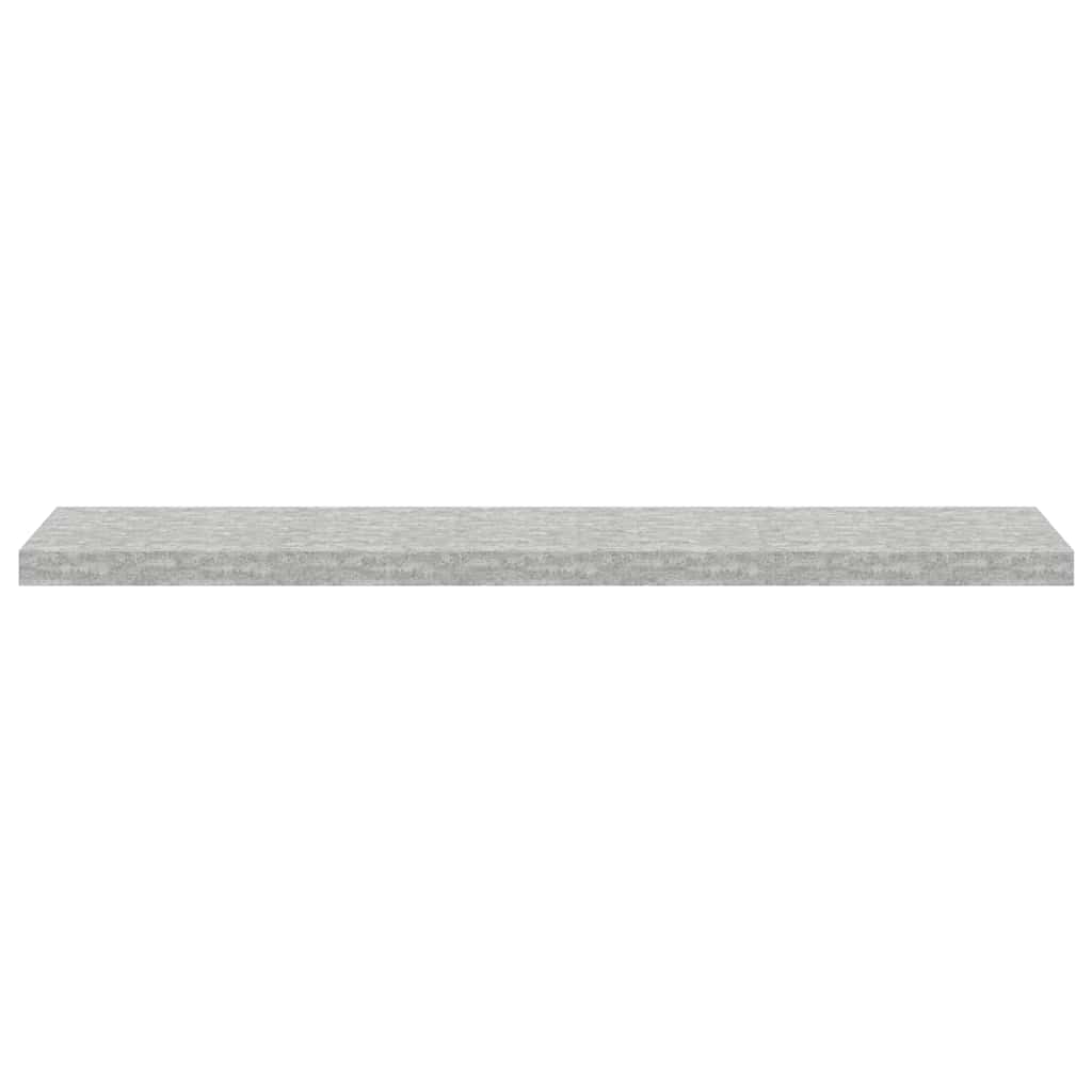 vidaXL Półki ścienne, 2 szt., szarość betonu, 120 x 23,5 x 3,8 cm, MDF
