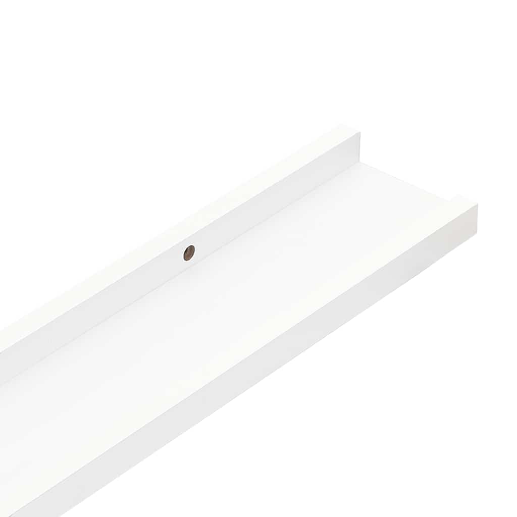 vidaXL Półki ścienne, 4 szt., białe, 115x9x3 cm
