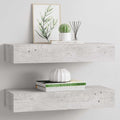 vidaXL Półki ścienne z szufladą, 2 szt., szare, 60 x 23,5 x 10 cm, MDF