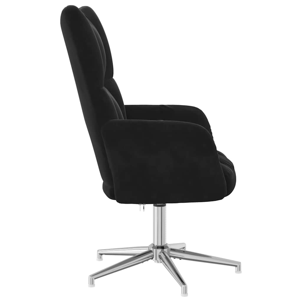 vidaXL Fotel, czarny, obity aksamitem