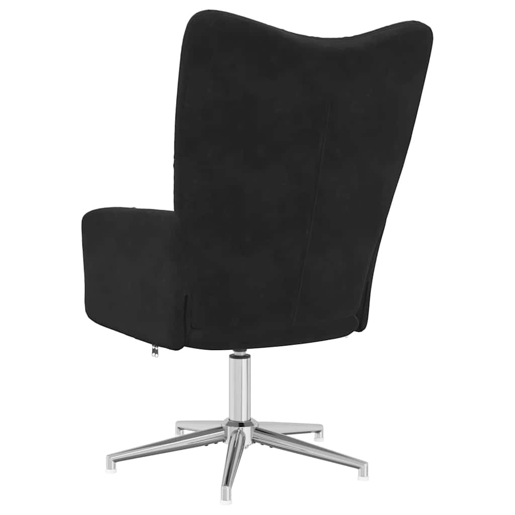vidaXL Fotel, czarny, obity aksamitem