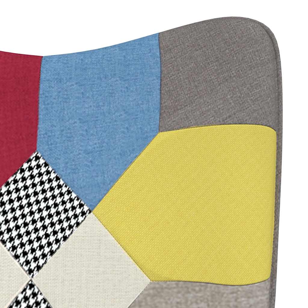 vidaXL Fotel, patchwork, obity tkaniną