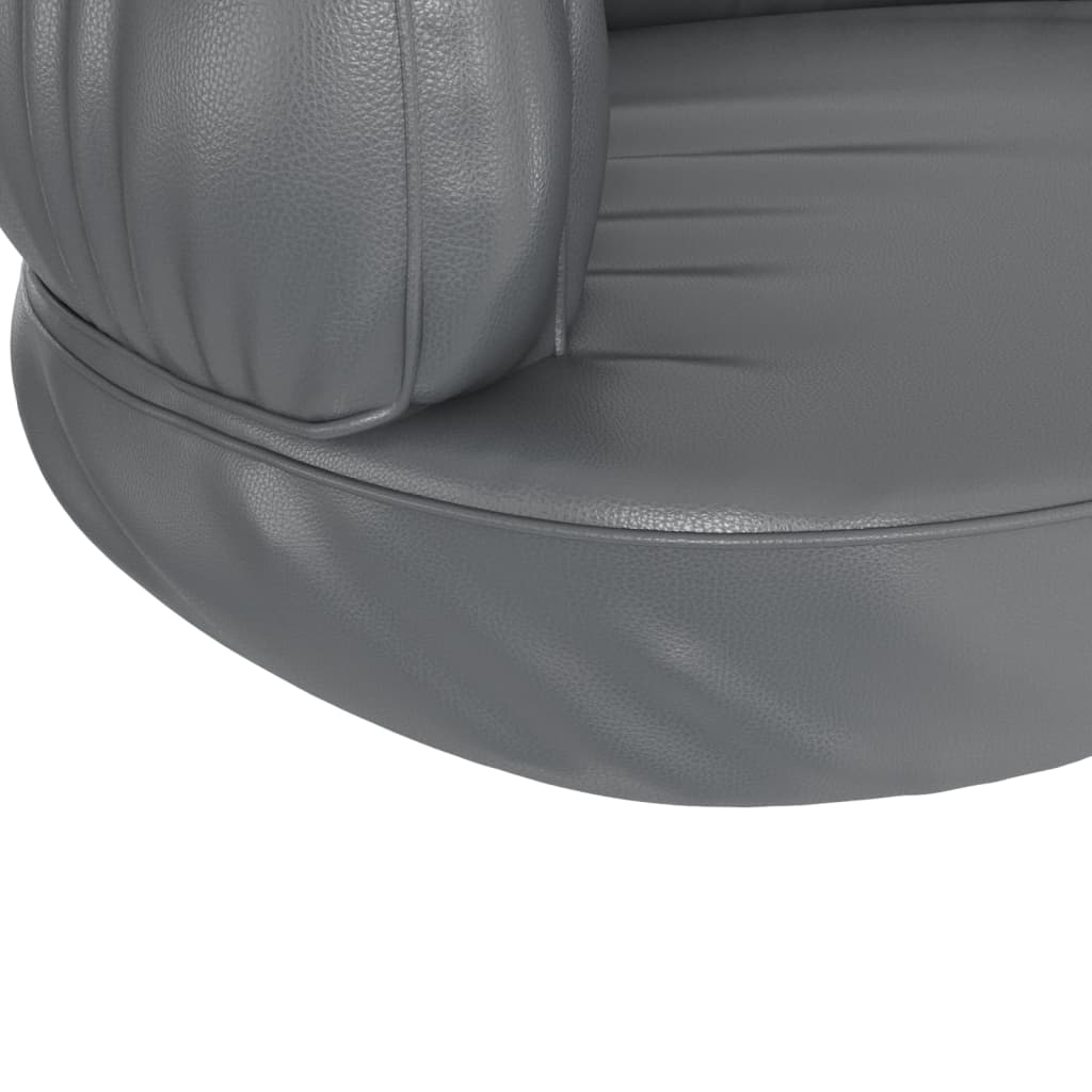 vidaXL Ergonomiczne legowisko dla psa, szare, 60x42 cm, sztuczna skóra