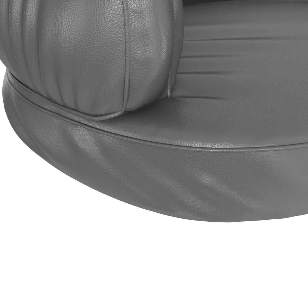 vidaXL Ergonomiczne legowisko dla psa, szare, 75x53 cm, sztuczna skóra