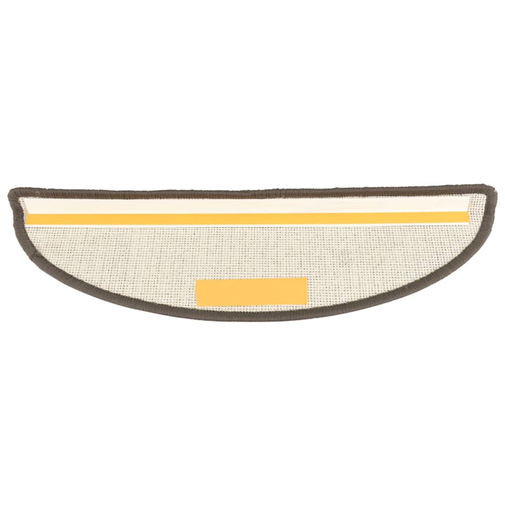 vidaXL Maty na schody 15 szt. 56x17x3 cm Szare półokrągłe