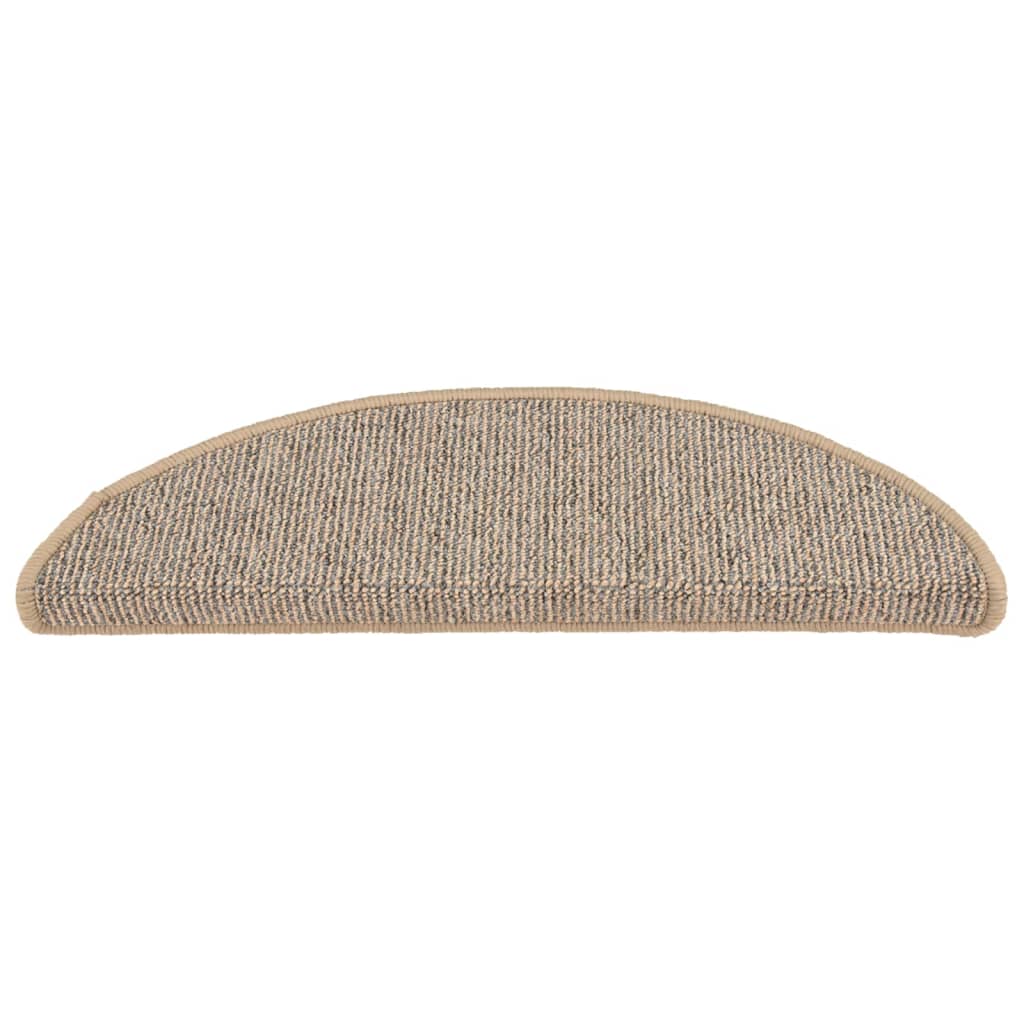 vidaXL Maty na schody 15 szt. 56x17x3 cm Brązowe półokrągłe