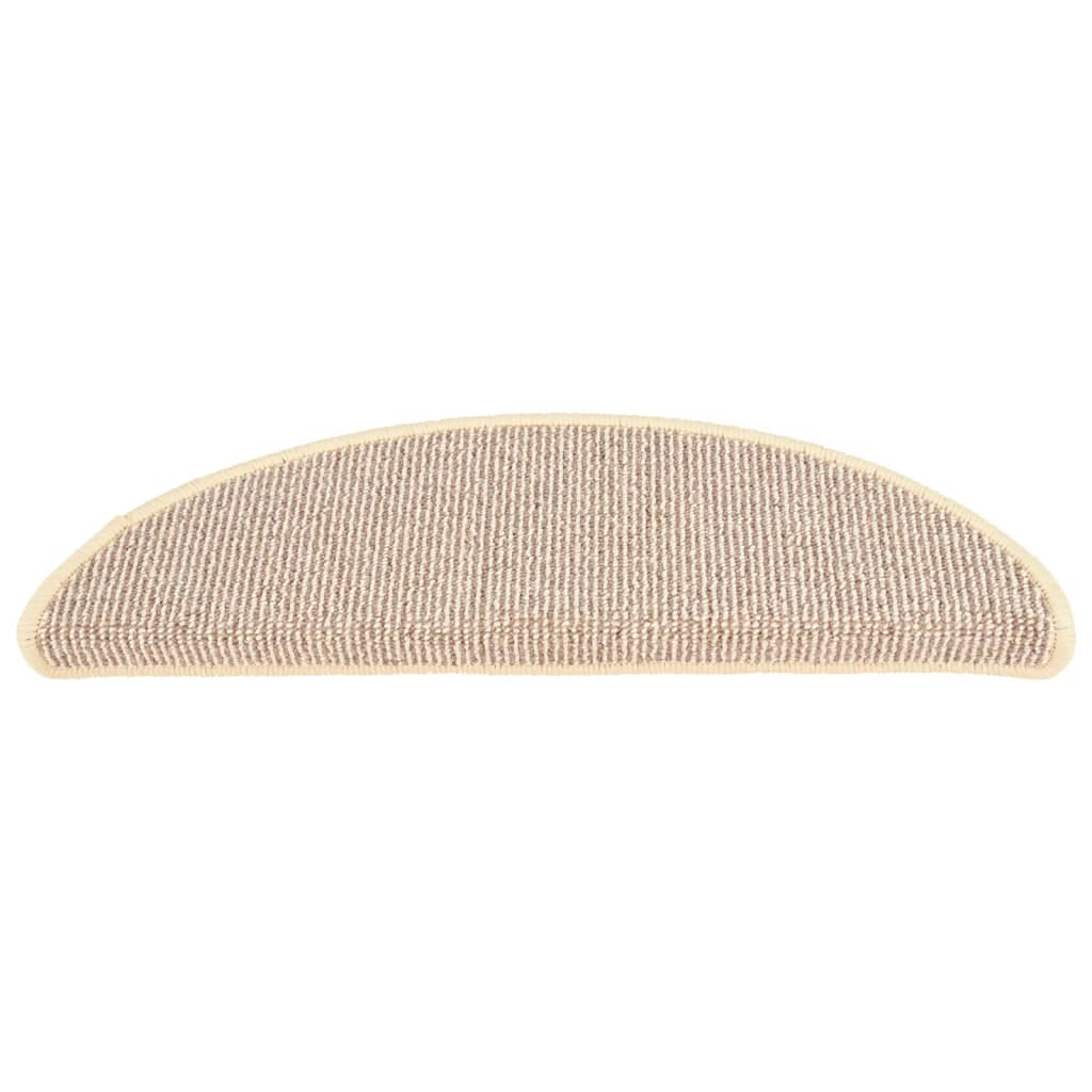 vidaXL Maty na schody 15 szt. 56x17x3 cm, biało-brązowe, półokrągłe