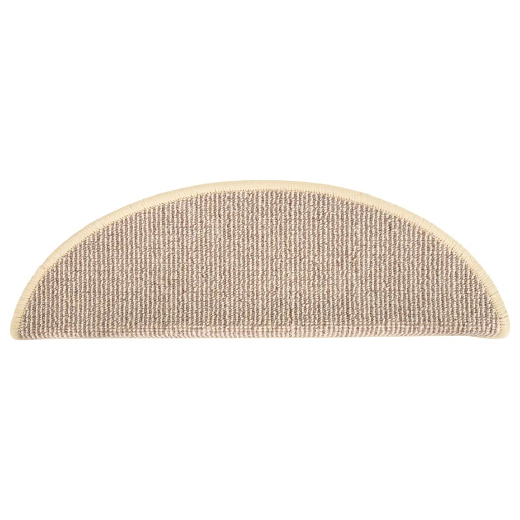 vidaXL Maty na schody 15 szt. 56x17x3 cm, biało-brązowe, półokrągłe