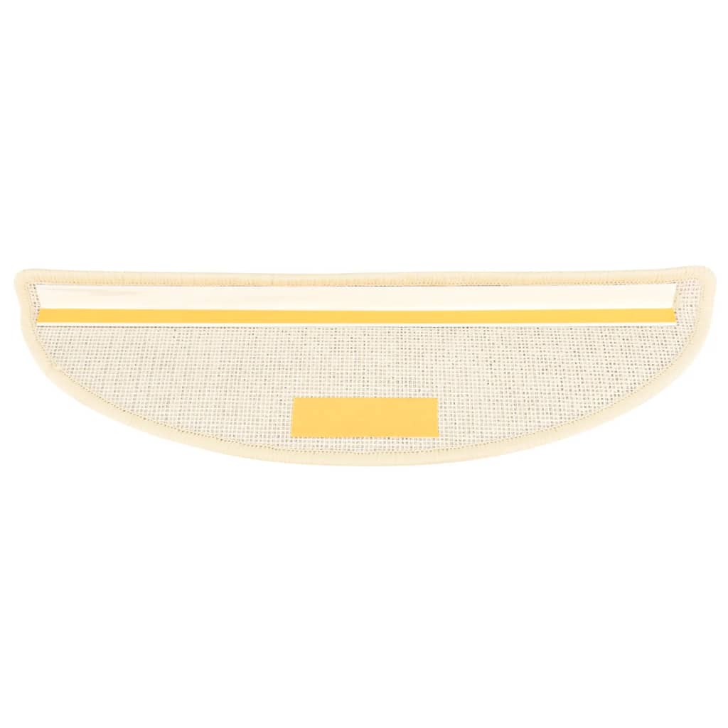 vidaXL Maty na schody 15 szt. 56x17x3 cm, biało-brązowe, półokrągłe