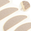 vidaXL Maty na schody 15 szt. 56x17x3 cm, biało-brązowe, półokrągłe