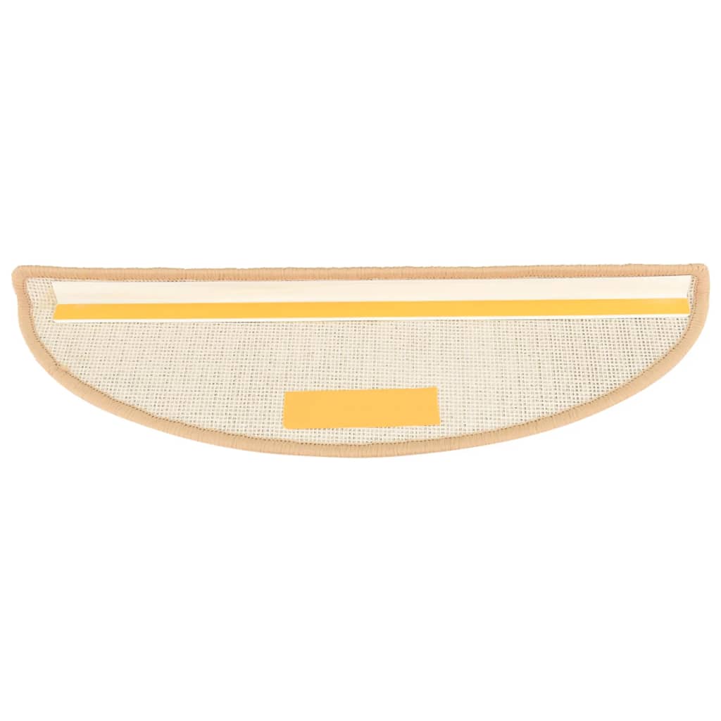 vidaXL Maty na schody 15 szt. 56x17x3 cm Kremowe półokrągłe