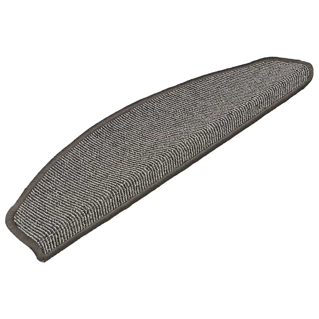 vidaXL Maty na schody 15 szt. 65x21x4 cm Szare półokrągłe duże
