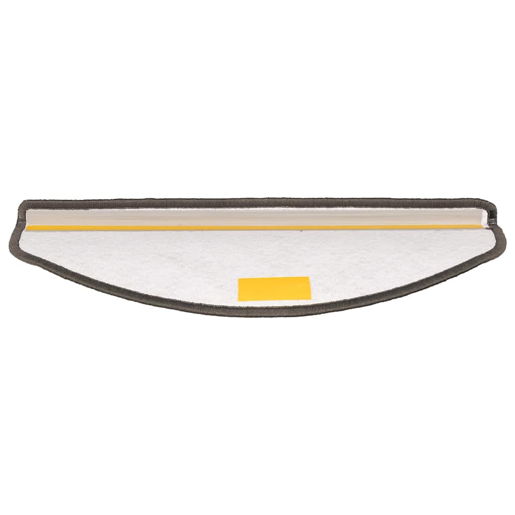 vidaXL Maty na schody 15 szt. 65x21x4 cm Szare półokrągłe duże
