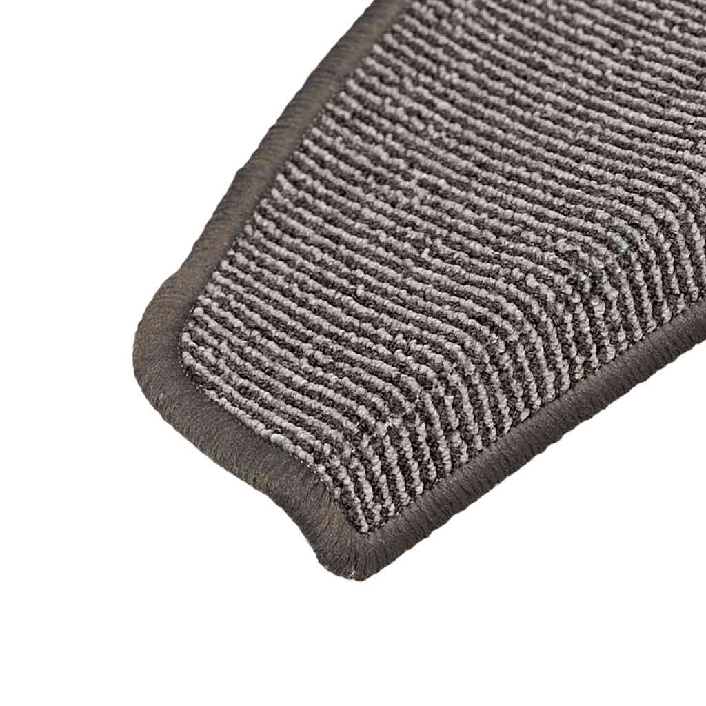 vidaXL Maty na schody 15 szt. 65x21x4 cm Szare półokrągłe duże