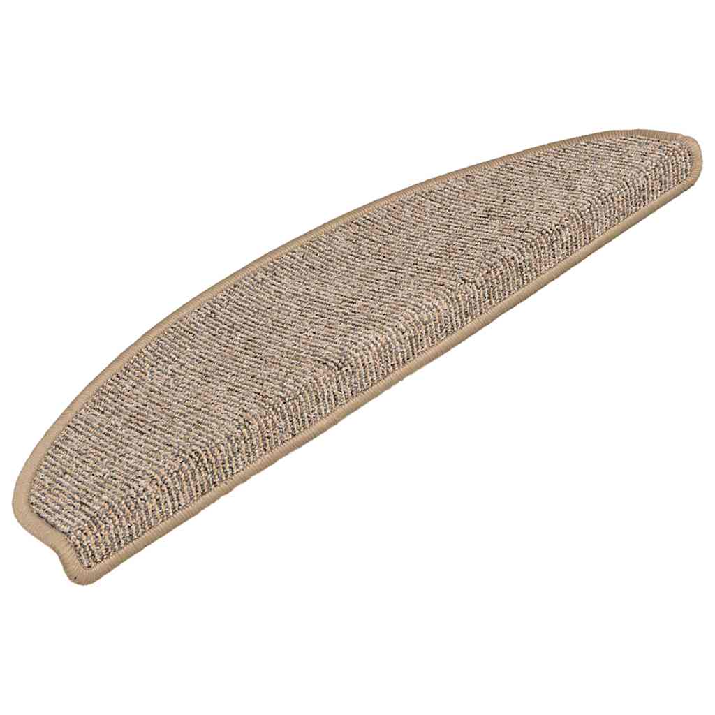 vidaXL Maty na schody 15 szt. 65x21x4 cm Brązowe półokrągłe duże