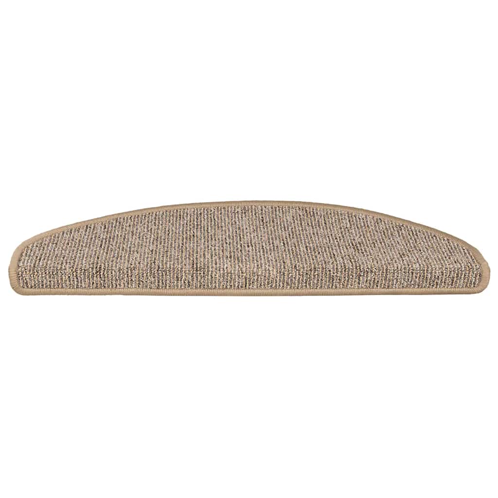 vidaXL Maty na schody 15 szt. 65x21x4 cm Brązowe półokrągłe duże