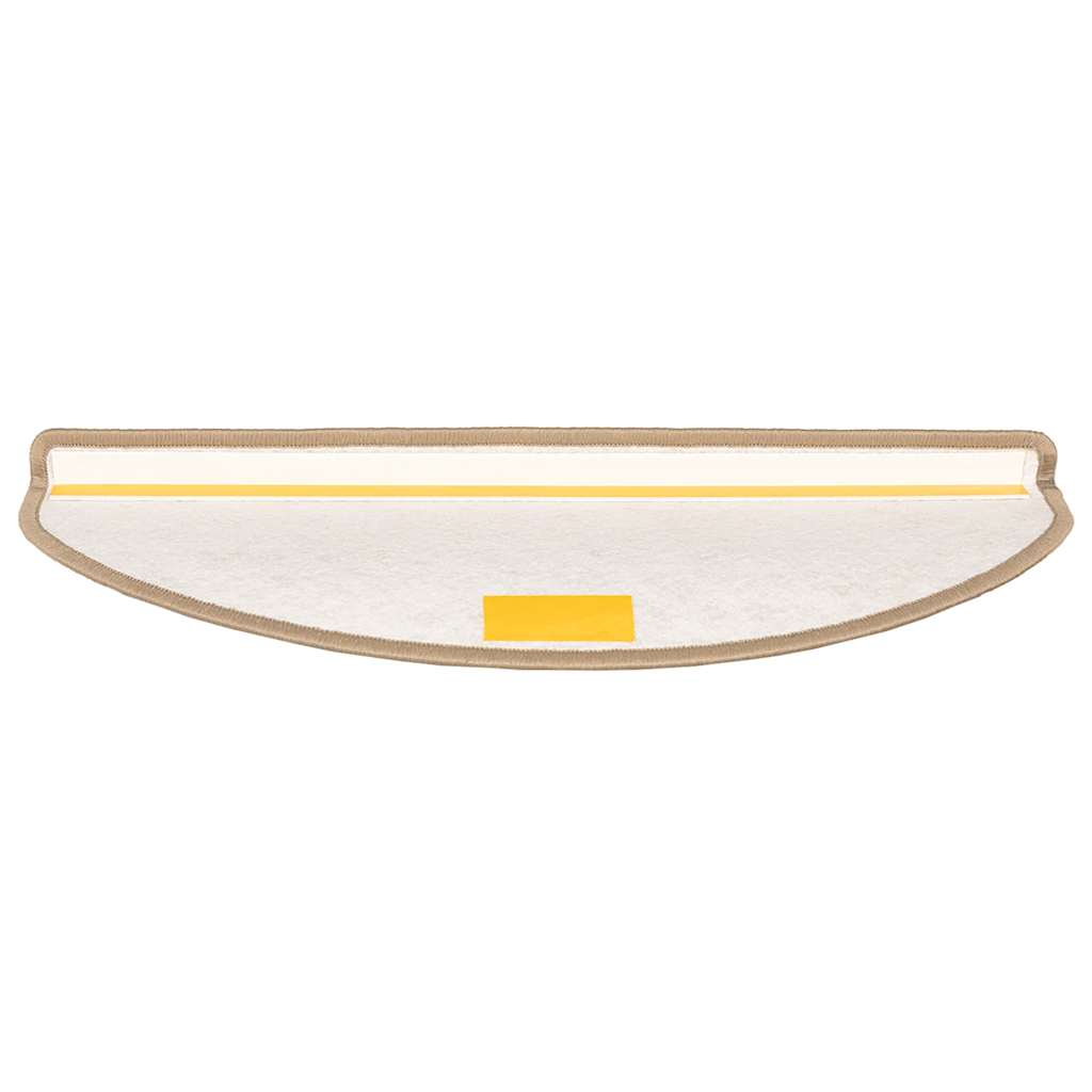 vidaXL Maty na schody 15 szt. 65x21x4 cm Brązowe półokrągłe duże
