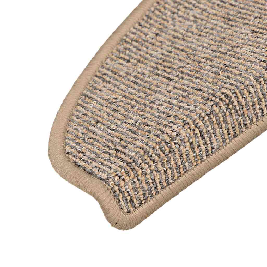 vidaXL Maty na schody 15 szt. 65x21x4 cm Brązowe półokrągłe duże