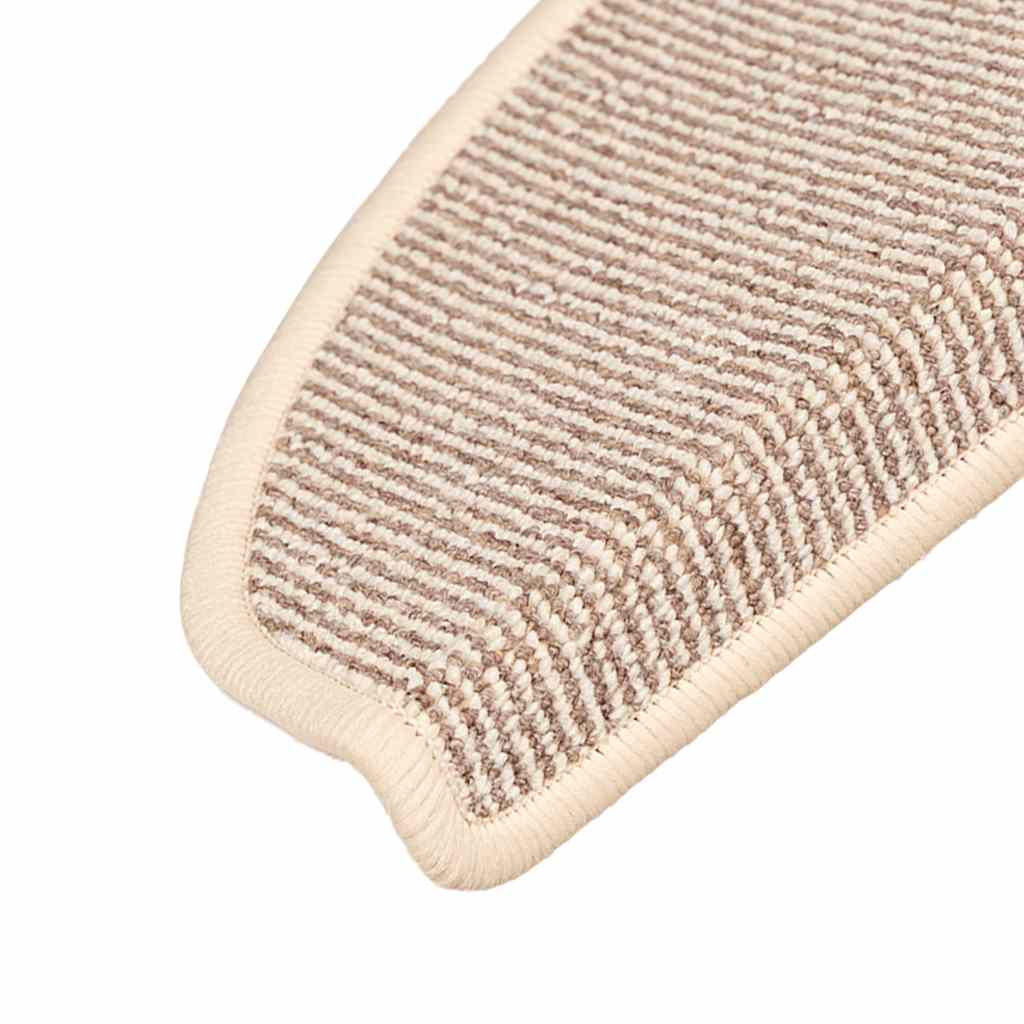 vidaXL Maty na schody 15 szt. 65x21x4 cm Białe i brązowe półokrągłe duże