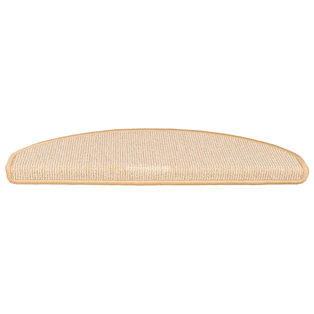 vidaXL Maty na schody 15 szt. 65x21x4 cm Kremowe półokrągłe duże