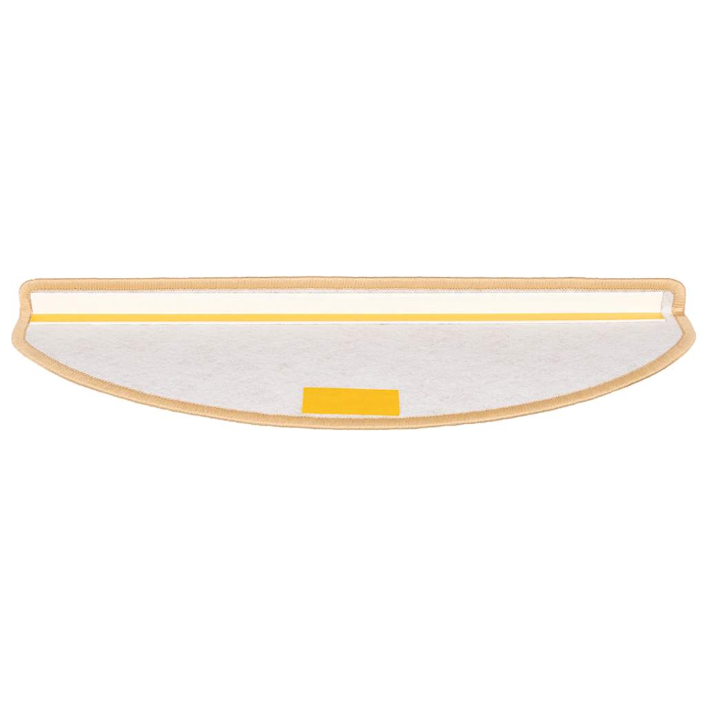 vidaXL Maty na schody 15 szt. 65x21x4 cm Kremowe półokrągłe duże