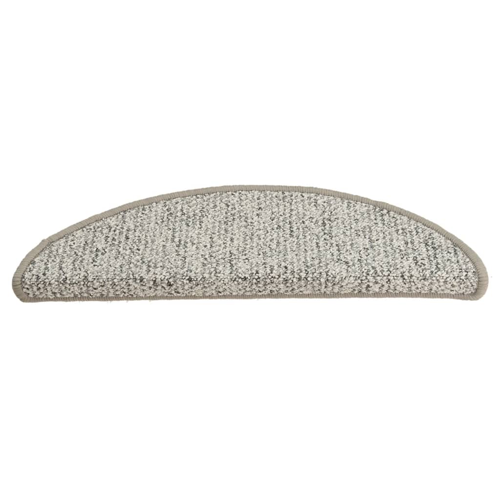 vidaXL Nakładki na schody, 15 szt., jasnoszare, 56x17x3 cm