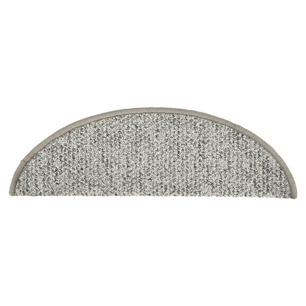 vidaXL Nakładki na schody, 15 szt., jasnoszare, 56x17x3 cm
