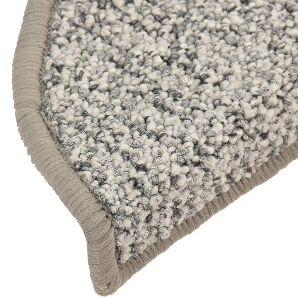 vidaXL Nakładki na schody, 15 szt., jasnoszare, 56x17x3 cm