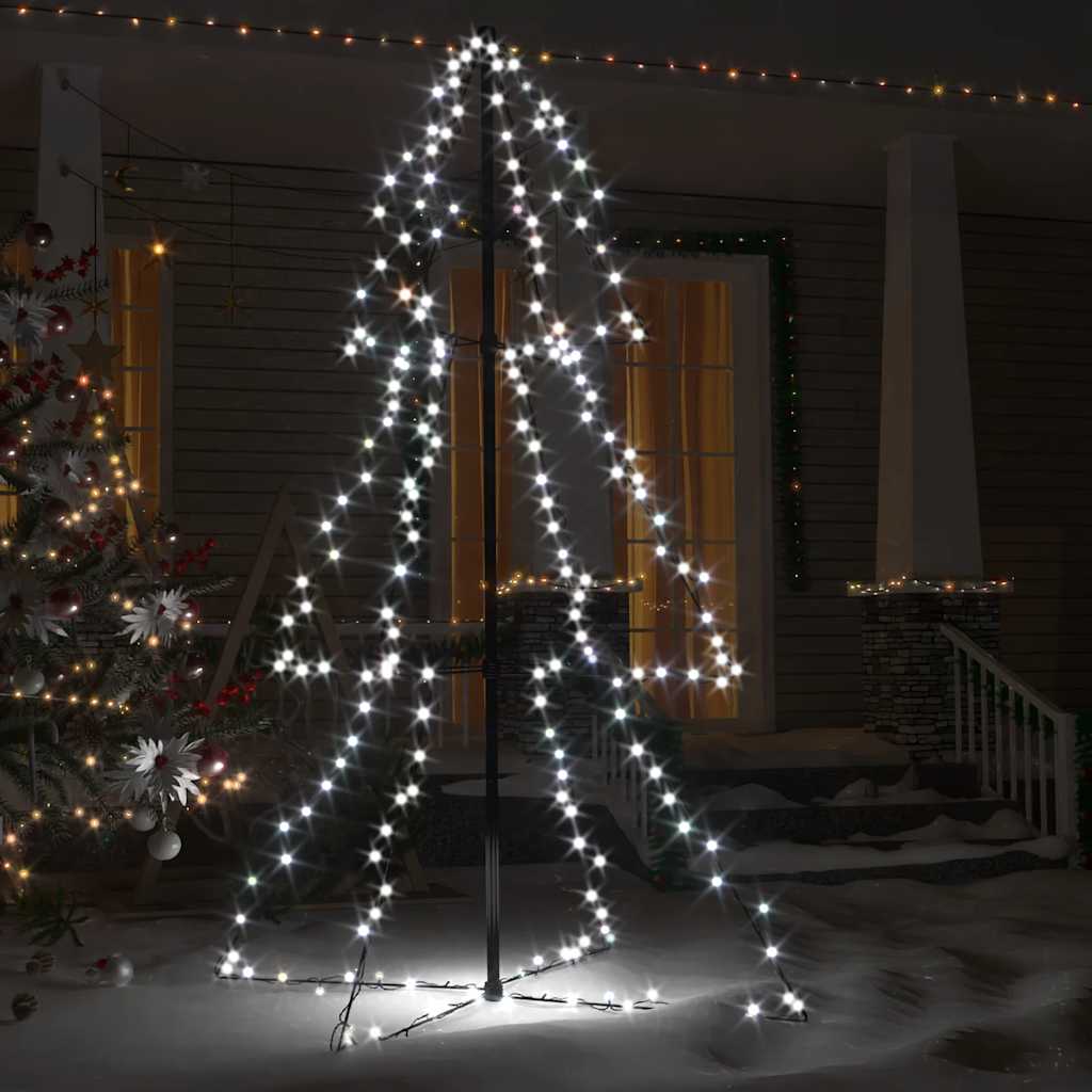 vidaXL Ozdoba świąteczna LED w kształcie choinki, 200 LED, 98x150 cm