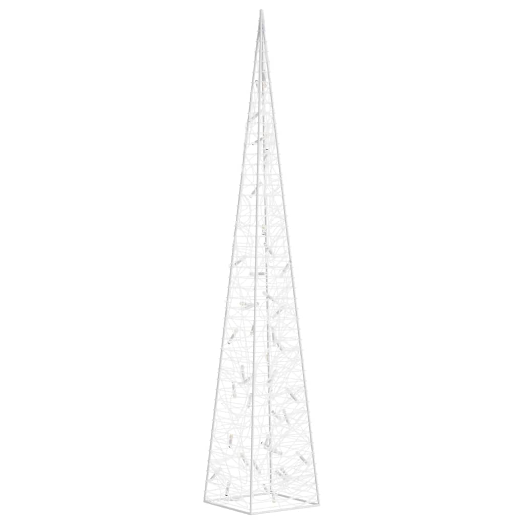 vidaXL Akrylowy stożek dekoracyjny, ciepłe białe LED, 90 cm