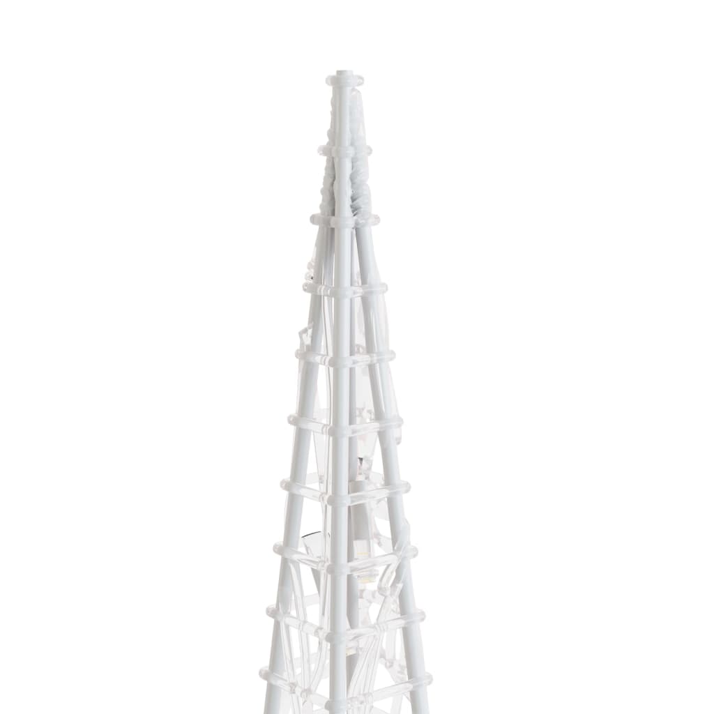 vidaXL Akrylowy stożek dekoracyjny, ciepłe białe LED, 90 cm
