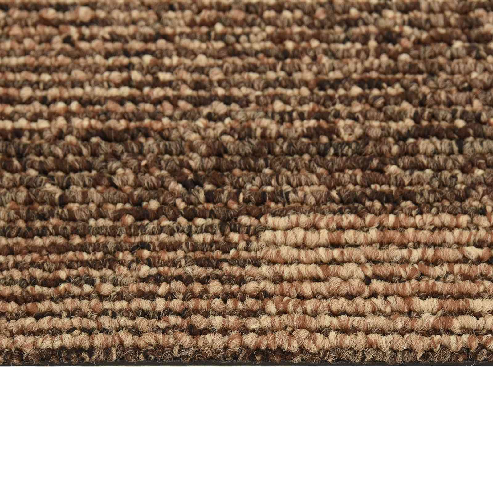 vidaXL Dywan podłogowy 20 pcs Brązowy 50 x 50 cm PP