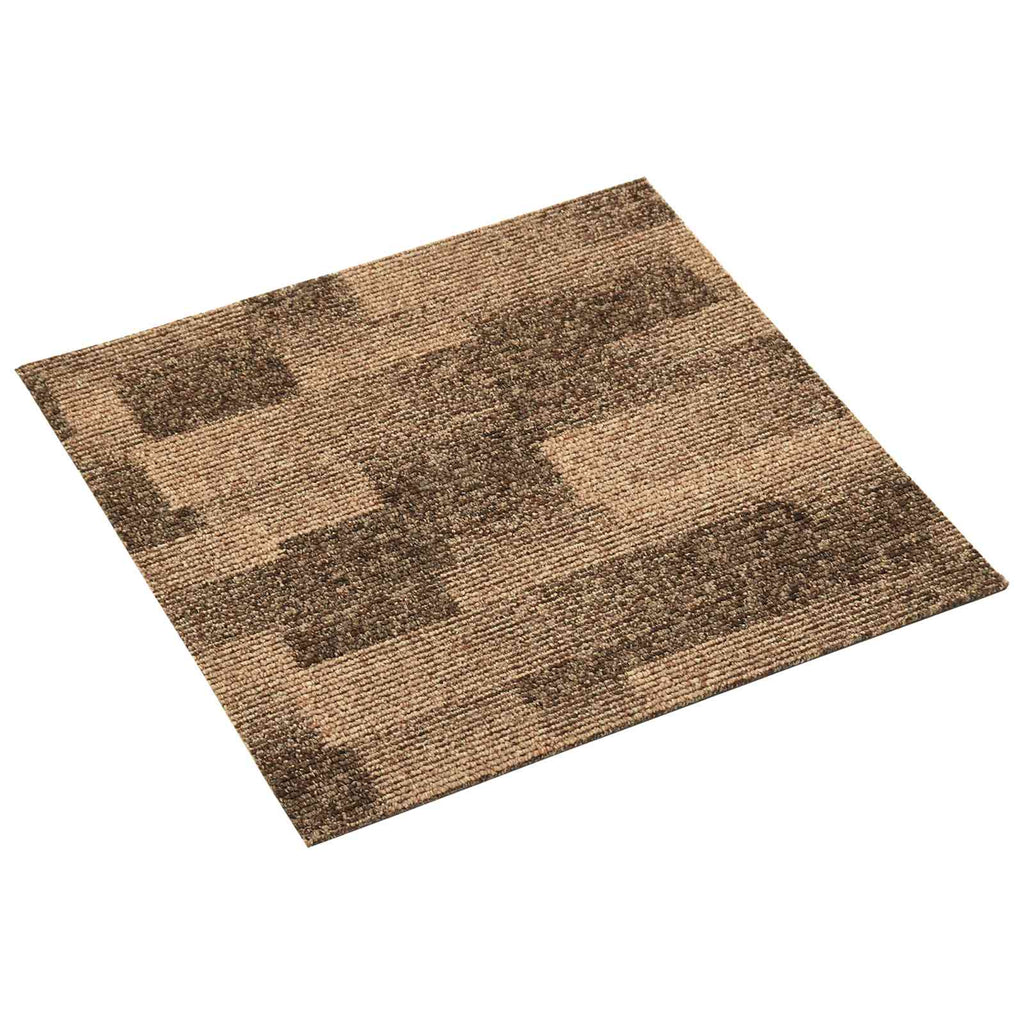 vidaXL Dywan podłogowy 20 pcs Brązowy 50 x 50 cm PP