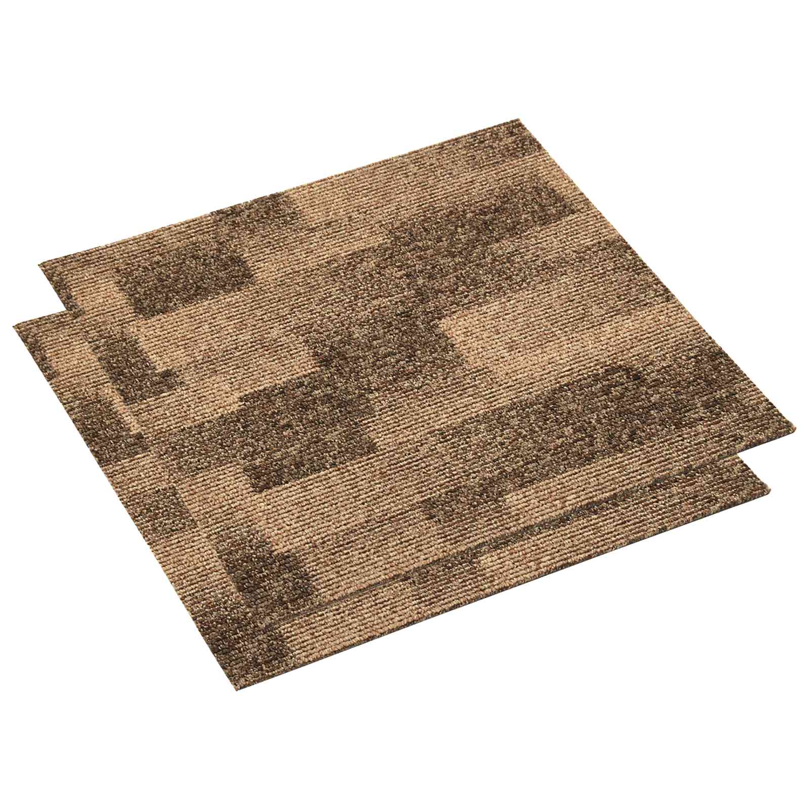 vidaXL Dywan podłogowy 20 pcs Brązowy 50 x 50 cm PP