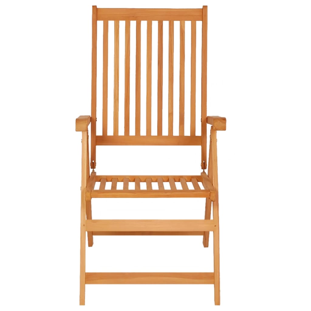 vidaXL Rozkładane krzesła ogrodowe z poduszkami, 8 szt., drewno tekowe