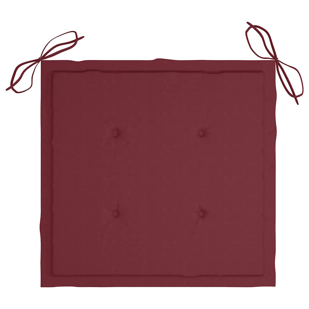vidaXL Składane krzesła ogrodowe z poduszkami, 8 szt., drewno tekowe