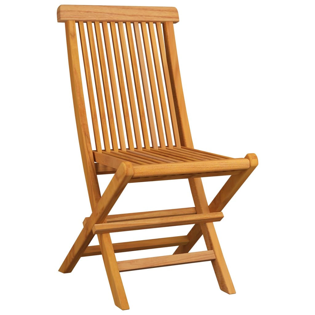 vidaXL Krzesła ogrodowe z szarymi poduszkami, 8 szt., drewno tekowe