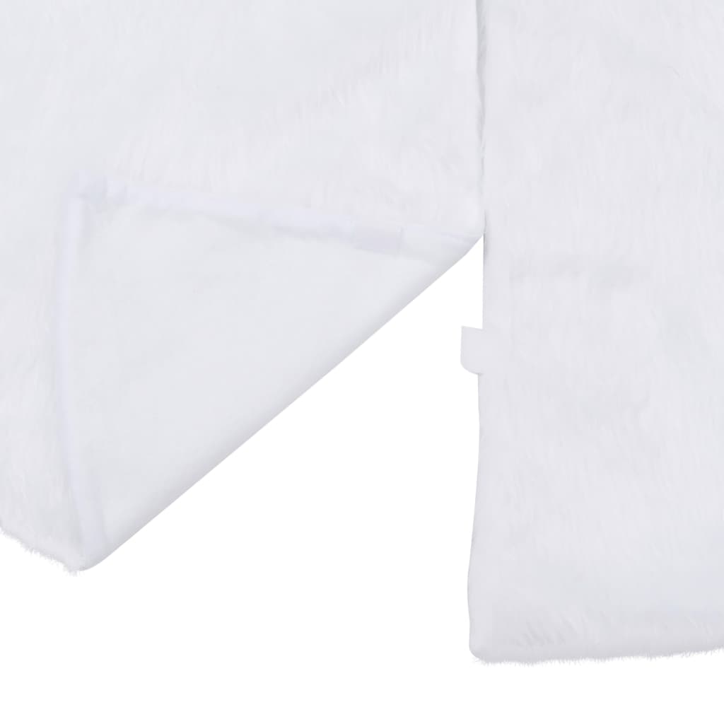 vidaXL Spódnica choinkowa biała 90 cm ze sztucznego futra