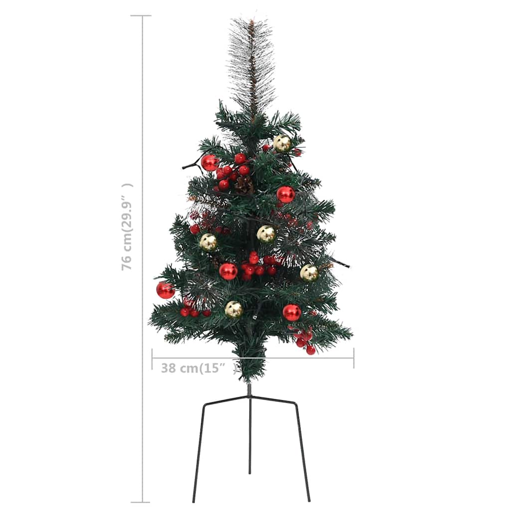 vidaXL Choinki z lampkami do wbicia w ziemię, 2 szt., 76 cm, PVC