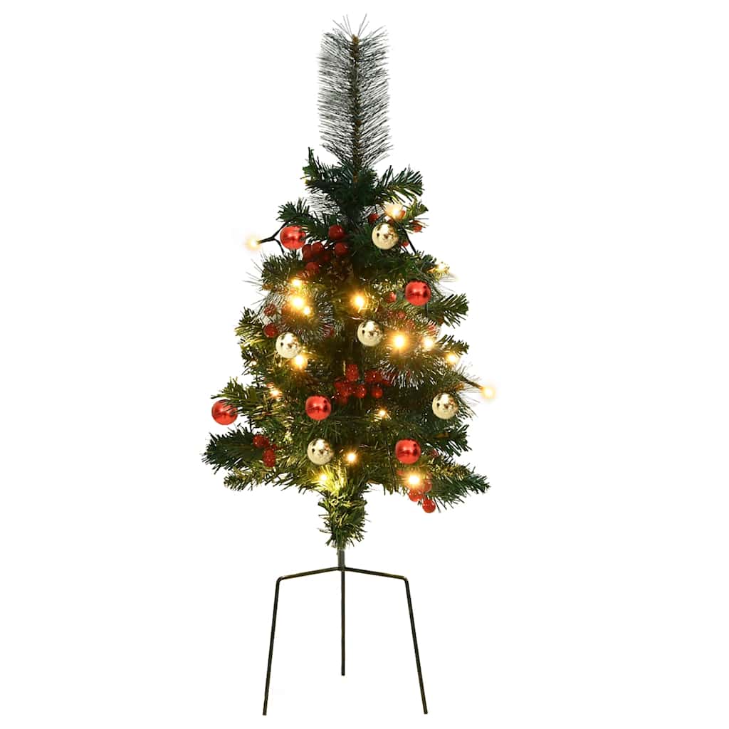vidaXL Choinki z lampkami do wbicia w ziemię, 2 szt., 76 cm, PVC