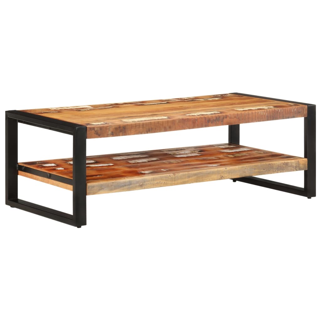 vidaXL Stolik kawowy, 120 x 60 x 40 cm, lite drewno z odzysku