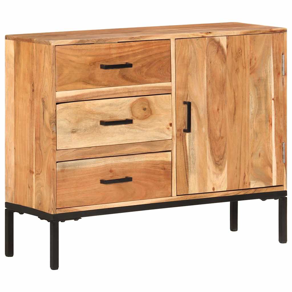 vidaXL Komoda, 88x30x73 cm, lite drewno akacjowe